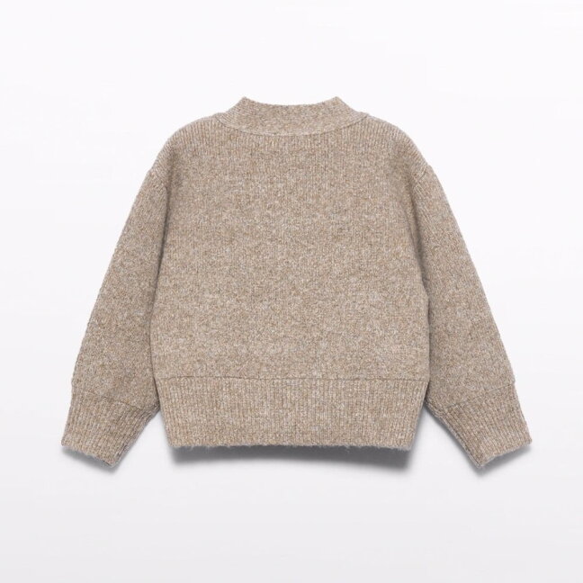 Girls beige oversize cardigan Abel & Lula 5885 1