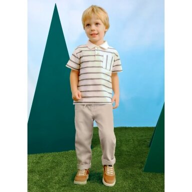 Boys light brown linen pants Mayoral 3568