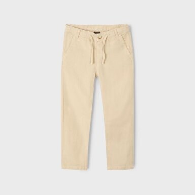 Boys light brown linen pants Mayoral 3568
