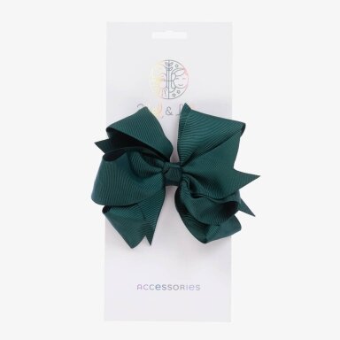 Girls green bow hair clip Abel & Lula 5922 Girls green bow hair clip Abel & Lula 5922